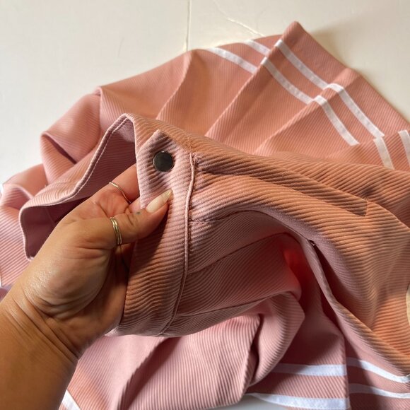 Divided Pink & White Pleated High Waisted Skirt with Stripes Size 2 - Picture 7 of 10